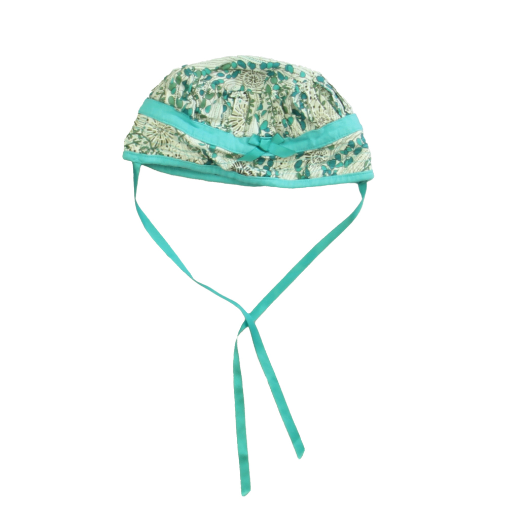 Rabbit Moon Girls Turquoise | White Hat size: 0-9 Months